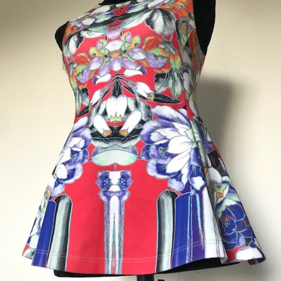 Clover Canyon 'Flower Tracers' Peplum Blouse (XS) - Picture 5 of 8